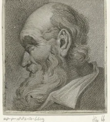 Ritratto di un anziano, di profilo