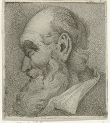 Ritratto di un vecchio, di profilo