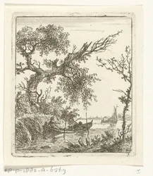 Barca a remi con due uomini