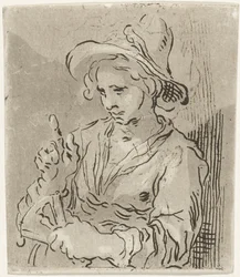 Donna con ventaglio