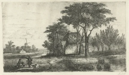 Paesaggio con un viandante