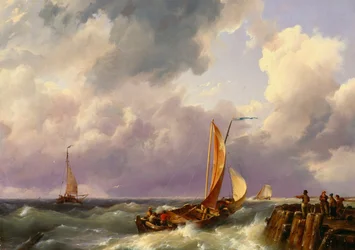 Navi al Largo di un Molo, 1852