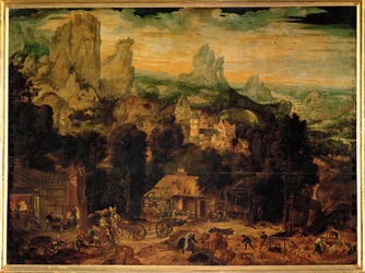 Miniera di rame (olio su legno)