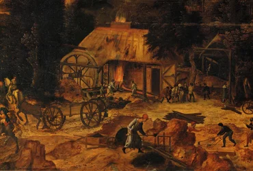 Miniera di rame, particolare (olio su tavola)