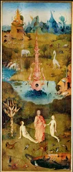 Il giardino delle delizie, trittico, pannello sinistro, particolare
