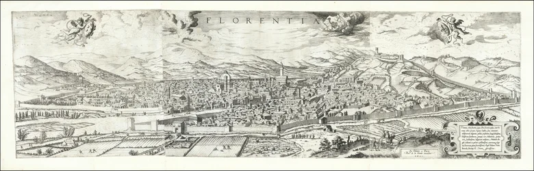 Veduta di Firenze del 1557 di Hieronymus Cock, pubblicata nel 1601 da Paul van der Houve