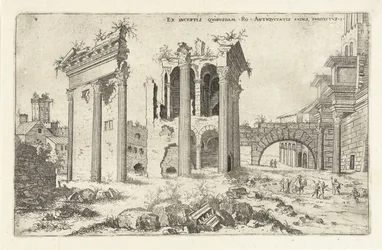 Veduta del Foro di Nerva (Rovine romane)
