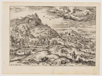 Mercurio con la testa di Argo in mano, da Paesaggi con scene bibliche e mitologiche