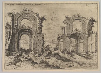 Seconda vista delle Terme di Diocleziano, dal set di Rovine Romane