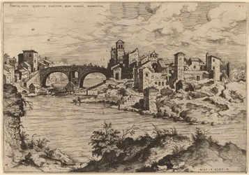 Veduta del Ponte Quattro Capi e dell