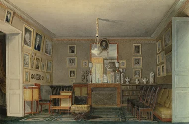 Una stanza del collezionista a Parigi, c.1815