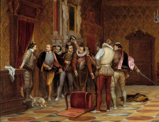 Enrico III con gli assassini del Duca di Guisa