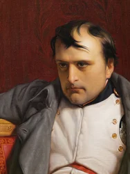 Napoleone I a Fontainebleau, 31 marzo 1814, dettaglio del volto, 1840