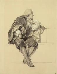 Studio per il ritratto di Pierre Puget (1620-94) nell