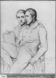 Doppio ritratto di Ippolito e Paul Flandrin, 1835