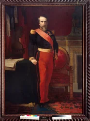 Ritratto a figura intera di Napoleone III (1808-1873) Dipinto di Hippolithe Flandrin (1809-1864). 1862. Dim. 2.12 x 1.47. Museo del Castello, Compiegne