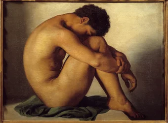 Studio di giovane uomo nudo, dipinto di Hippolyte Flandrin (1809-1864)