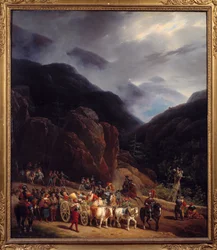 Il ritorno della battaglia di Marignano. Armate di Francesco I che tornano da Marignano (Maregnano) il 14/09/1515.