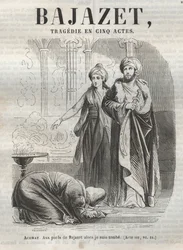 Bajazet tragedia in cinque atti di Jean Racine - incisione in "Oeuvres de Jean Racine" illustrata da Pauquet e nota di Emile de La Bedolliere - 1851