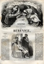Berenice tragedia in cinque atti - incisione in "Opere di Jean Racine" illustrata da Pauquet e nota di Emile de La Bedolliere - 1851