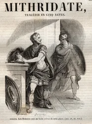 Mitridate tragedia in cinque atti di Jean Racine - incisione in 