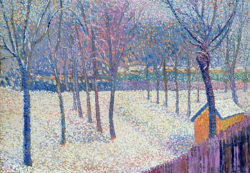 Il frutteto sotto la neve