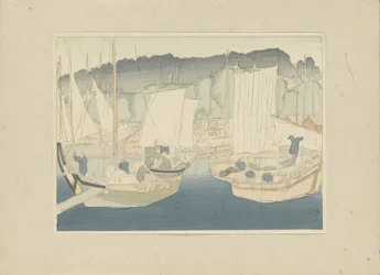 Barche nel porto di Shiogama