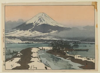 Fujiyama dal Lago Kawaguchi, dalla serie Dieci Vedute del Monte Fuji, era Taisho