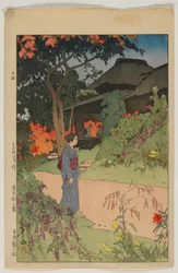 Giardino dei Cento Fiori (Hyakkaen), dalla serie, Dodici Scene di Tokyo, era Taisho