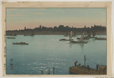 Fiume Sumida - Pomeriggio, dalla serie, Dodici Scene di Tokyo, era Taisho