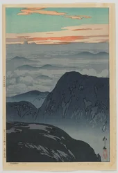 Alba a Eboshidake, dalla serie Dodici Scene nelle Alpi Giapponesi, era Taisho