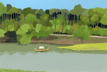 Fiume Siem Reap, Angkor Thom, 2016