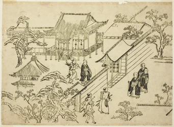 Honbo, dalla serie "Scene di osservazione dei fiori a Ueno (Ueno hanami no tei)"