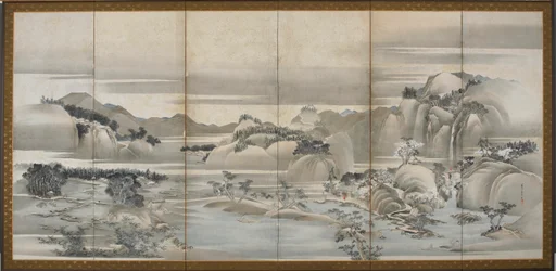 Paesaggi delle quattro stagioni: primavera ed estate, periodo Edo, fine XVIII-inizio XIX secolo