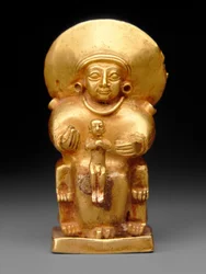 Dea seduta con un bambino, c.1300 a.C.