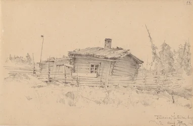 Cottage di un piccolo agricoltore nel villaggio di Juttila
