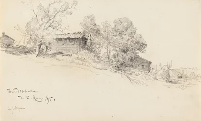 Cottage di un piccolo agricoltore su un pendio