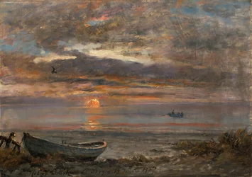 Tramonto in un giorno di gennaio a Skagen