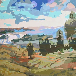 Landscape Obscura - 11, 2024 (olio su tela)