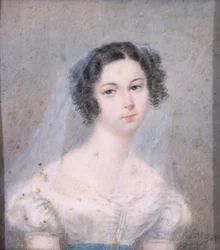 Miniatura di Evelina Hanska (1801-82) 1825