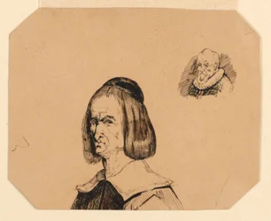 Teste di Due Uomini, nello Stile di Frans Hals