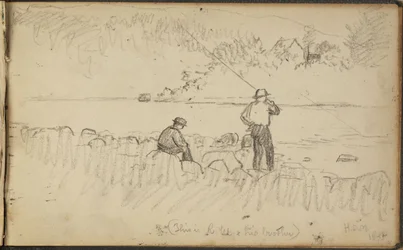 Due uomini che pescano