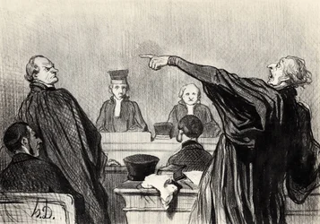 Un avvocato evidentemente pienamente convinto... Dalla serie Les gens de justice