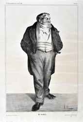 Opera di Honoré Daumier (1808-1879). Charivari del 1833: Serie Celebrites de la caricature Mr. Baill... MUSEO DELLE BELLE ARTI - PALAZZO LONGCHAMP, MARSIGLIA