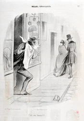 Opera di Honoré Daumier (1808-1879). Charivari del 1840 Serie MORIES CONJUAL È mia moglie!!! MUSEO DELLE BELLE ARTI - PALAZZO LONGCHAMP, MARSIGLIA