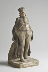Caricatura Ritratto di un Avvocato - Scultura di Honore Daumier