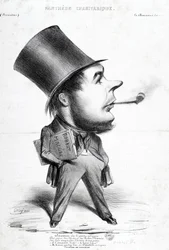 Pantheon Charivarico: Caricatura di Honoré Daumier (1808-1879), incisore, pittore e scultore francese. Incisione in Le Charivari. Dim: 32x22cm. Museo Arbaud.