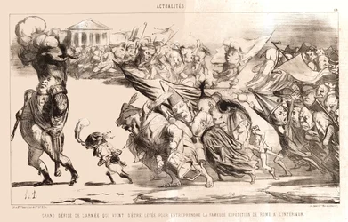 Daumier - Sfilata della Grande Armata
