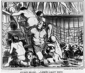 Les bains Deligny - La scala delle quattro ore: illustrazione dalla serie 