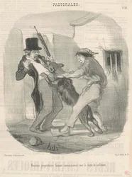 Nuovo proprietario che fa conoscenza con il cane ...
